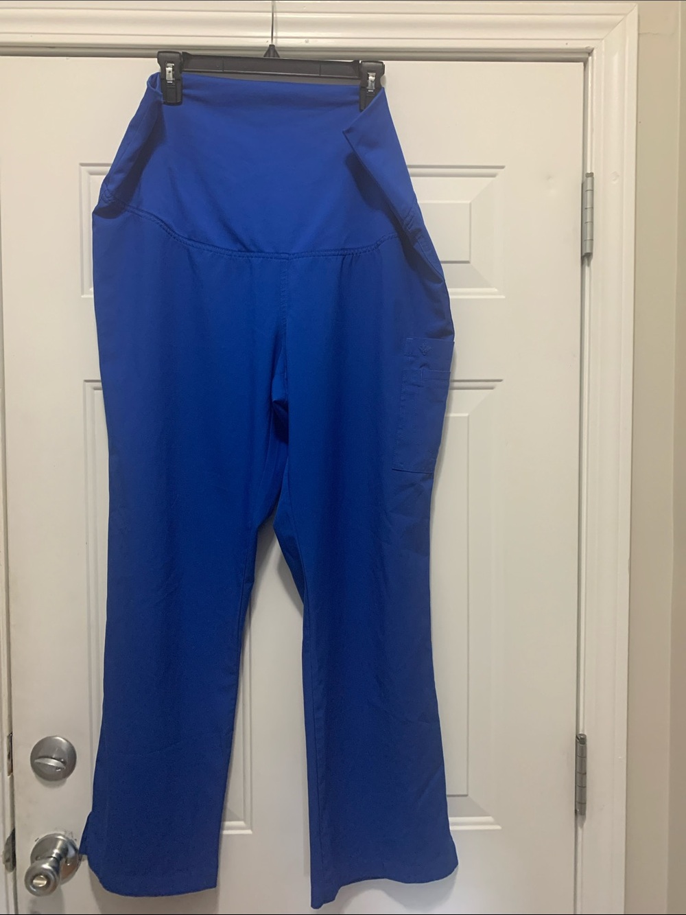 3/$15 Med Couture Maternity Royal Blue Scrub Pants Size Large
